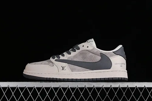 All categories Air Jordan Jordan series basketball shoes Air Jordan 1 Low High-end customized low-top sneakers Travis Scott x Fragment Design x Jordan Air Jordan 1 Low OG SP AJ1 Joe 1LV joint Muyun Gray low-top cultural casual sneakers LX1988-102